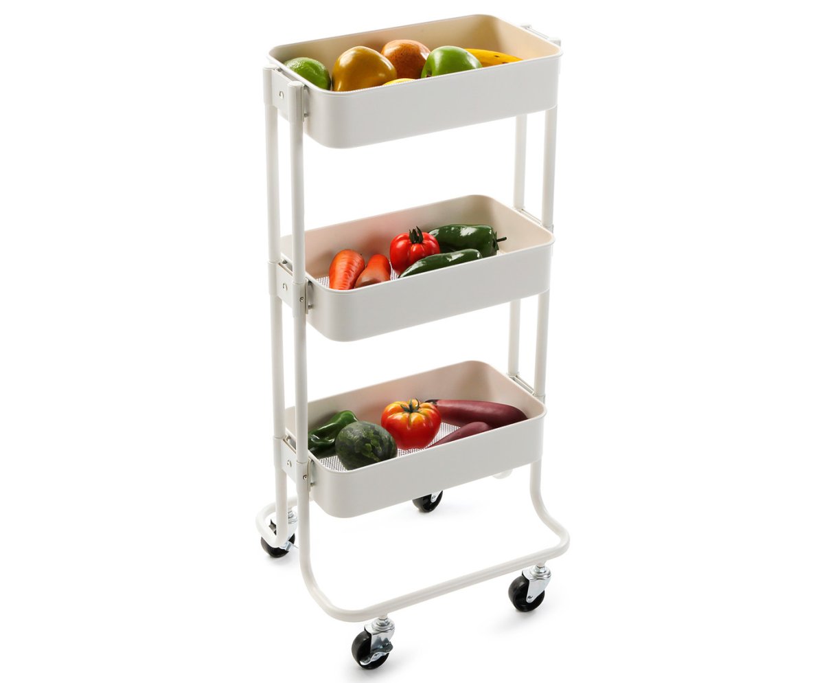 Пластиковые стеллажи на колесах