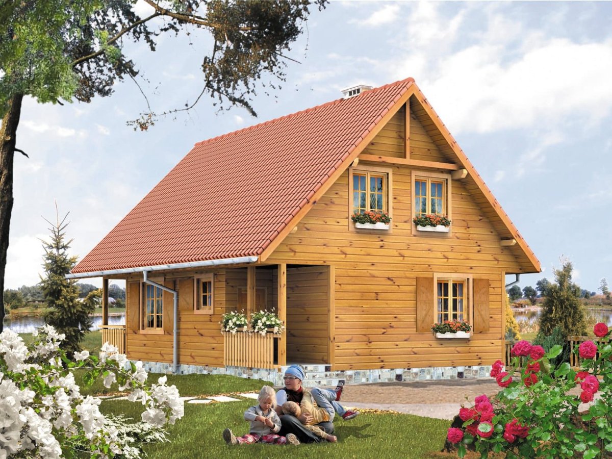 Дачный дом 5х5 Ярославич мансарда