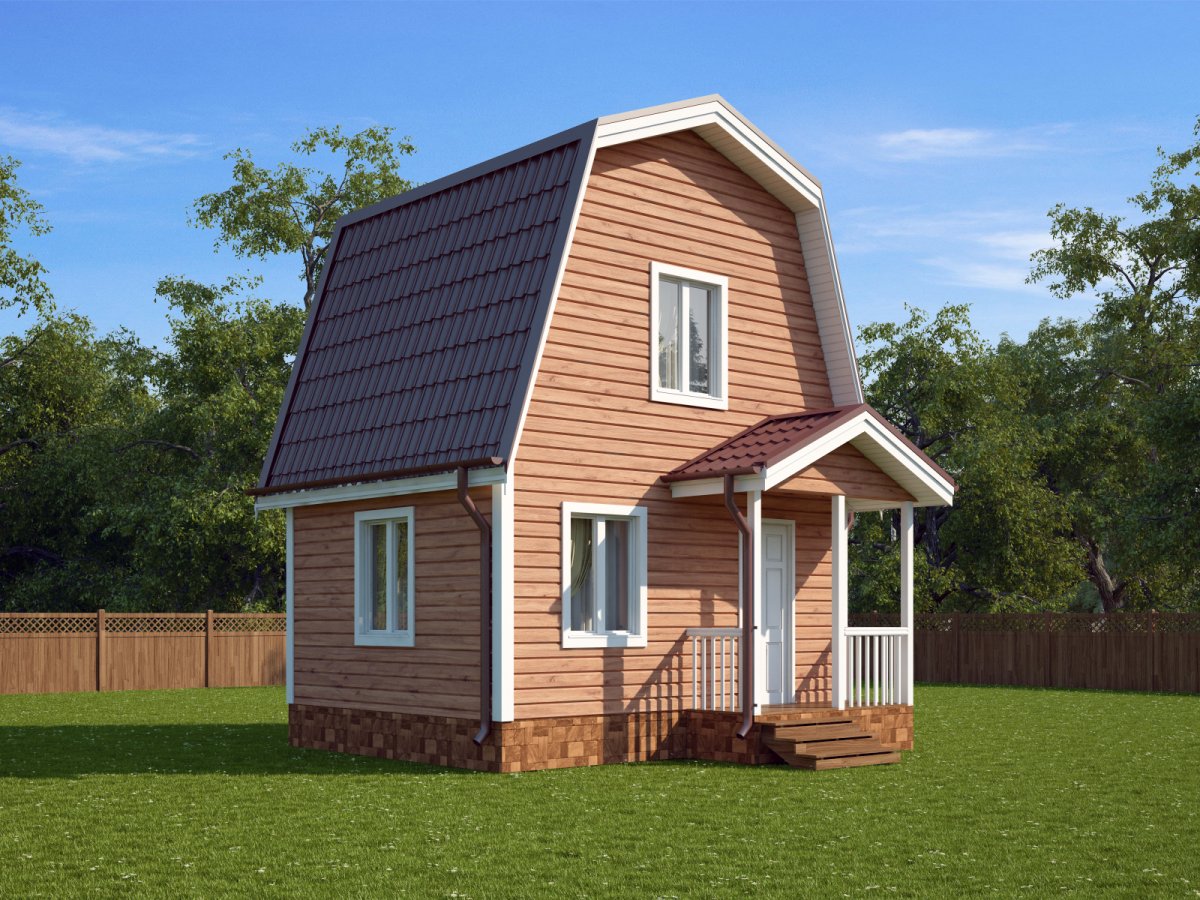 Небольшой домик с мансардой