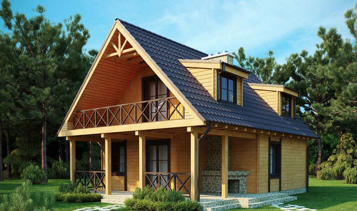 Z500 проекты одноэтажных с мансардой и террасой