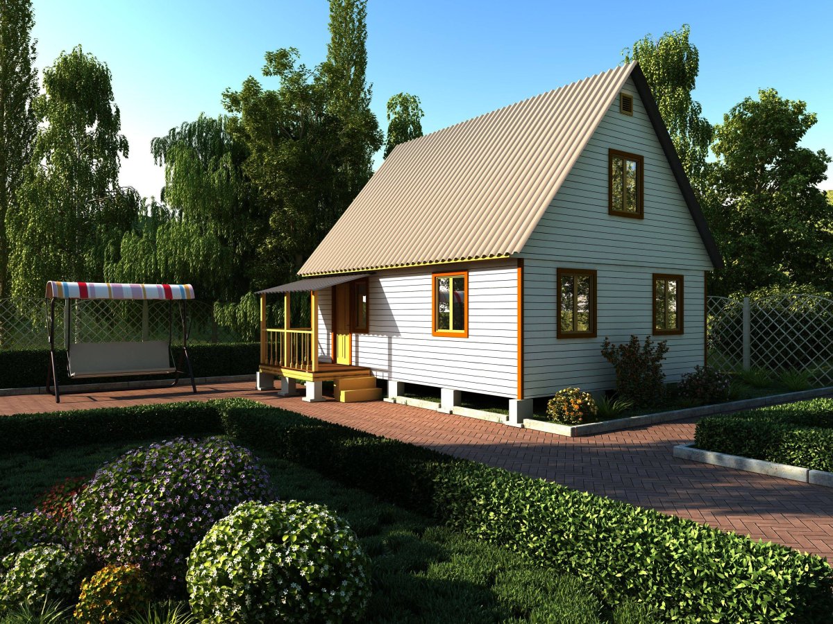 Дом каркасный 6х8 кедр