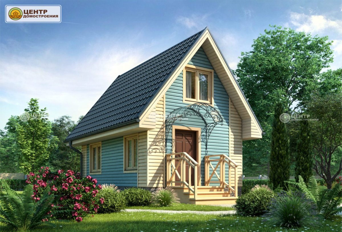 Одноэтажный дом с террасой Терем