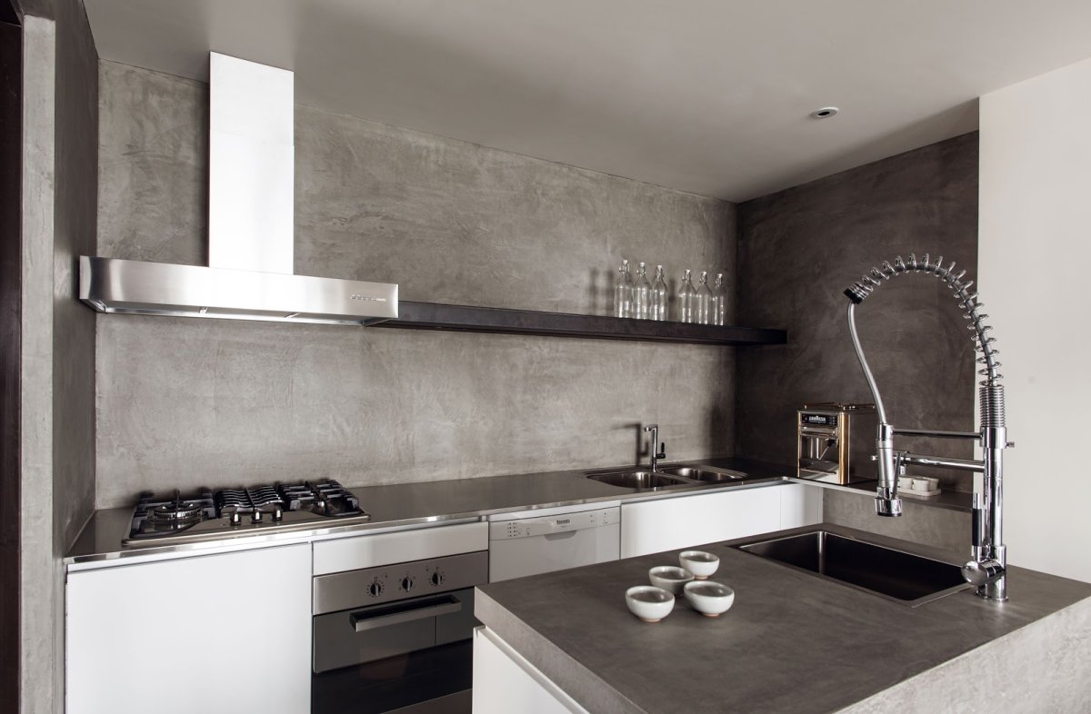 Кухня в стиле лофт и хайтек