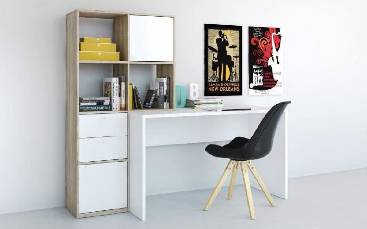 Письменный стол с навесной полкой