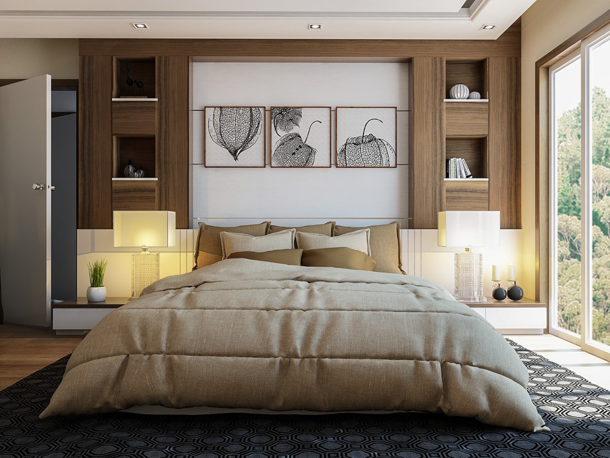 Современный дизайн спальни 2019