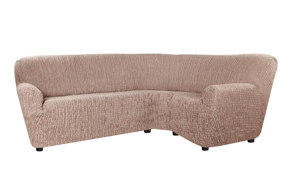 Чехол на угловой диван с полкой