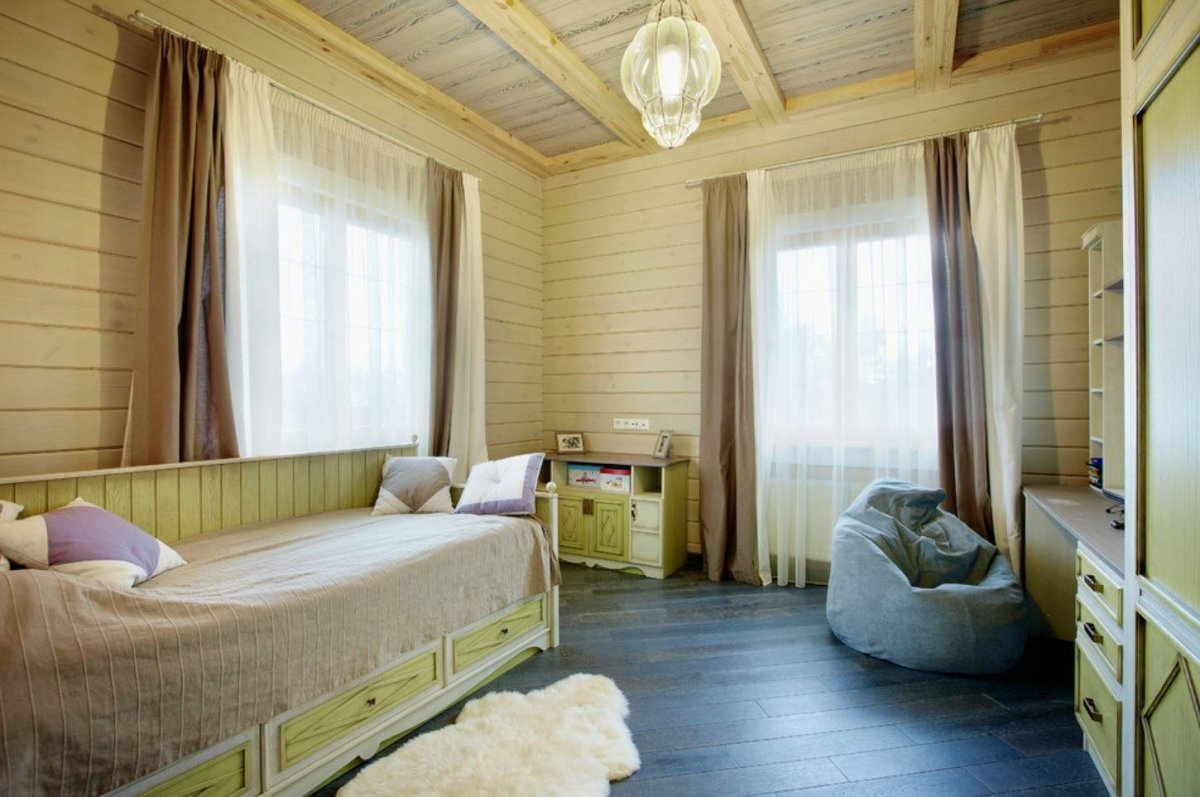 Интерьер Прованс имитация бруса