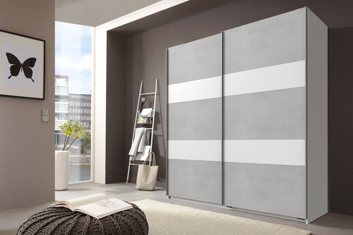 Шкаф Оракл серый белый