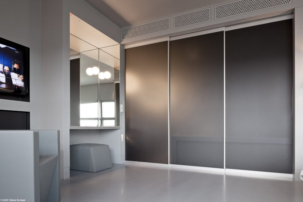 Двери купе серый ЛДСП