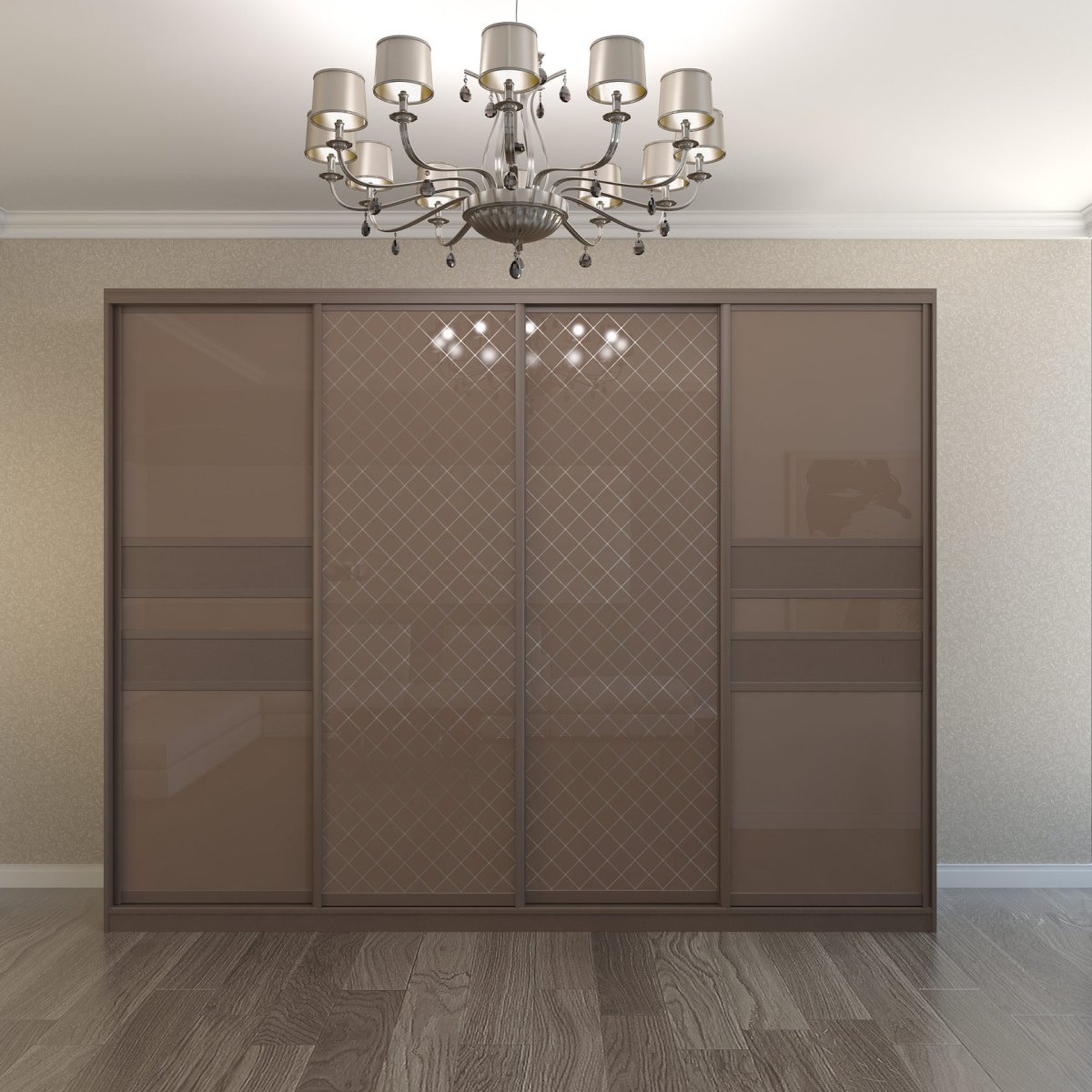 Шкаф Арктика серый купе