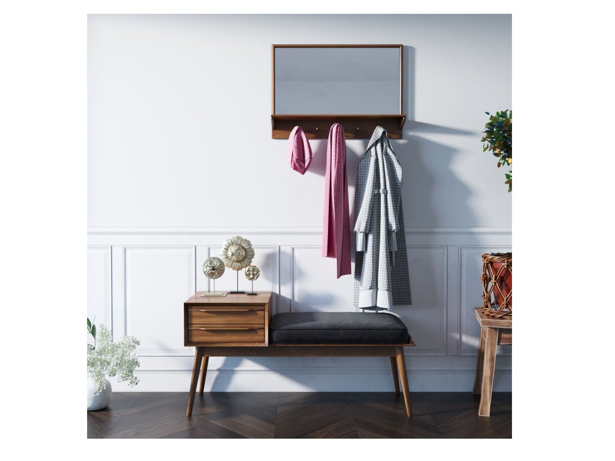 Банкетка в прихожую в скандинавском стиле