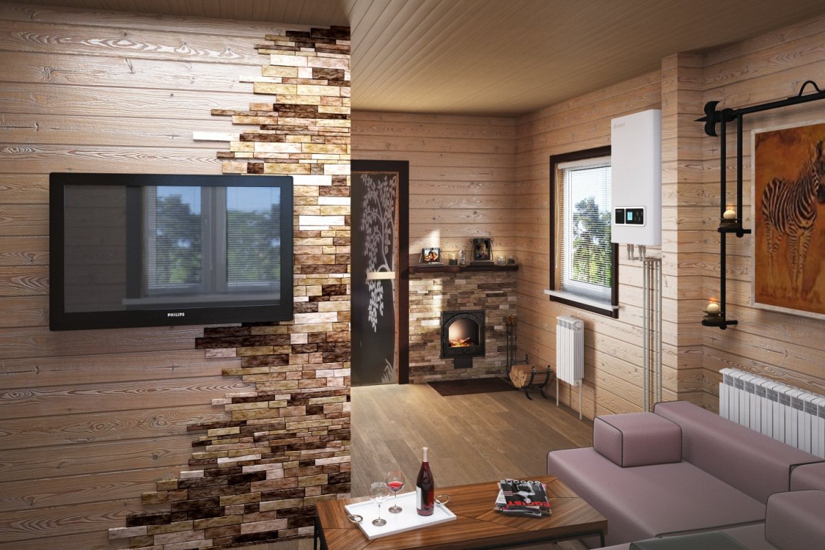 Печь для бани из камня