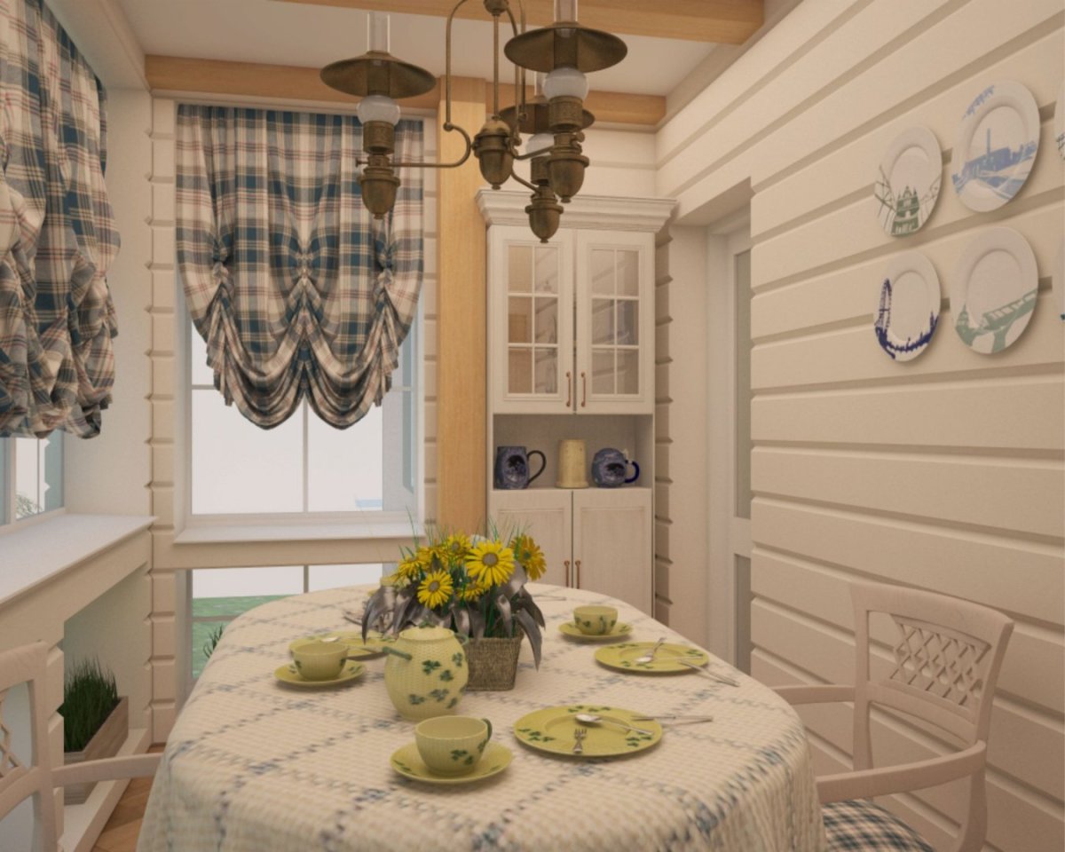 Летняя кухня в деревенском стиле