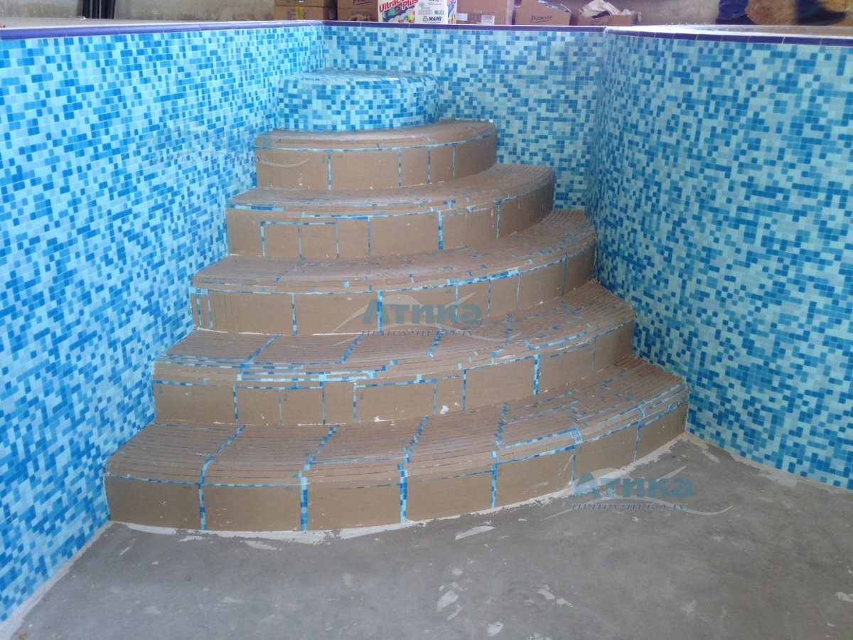 Бассейн из мозаики