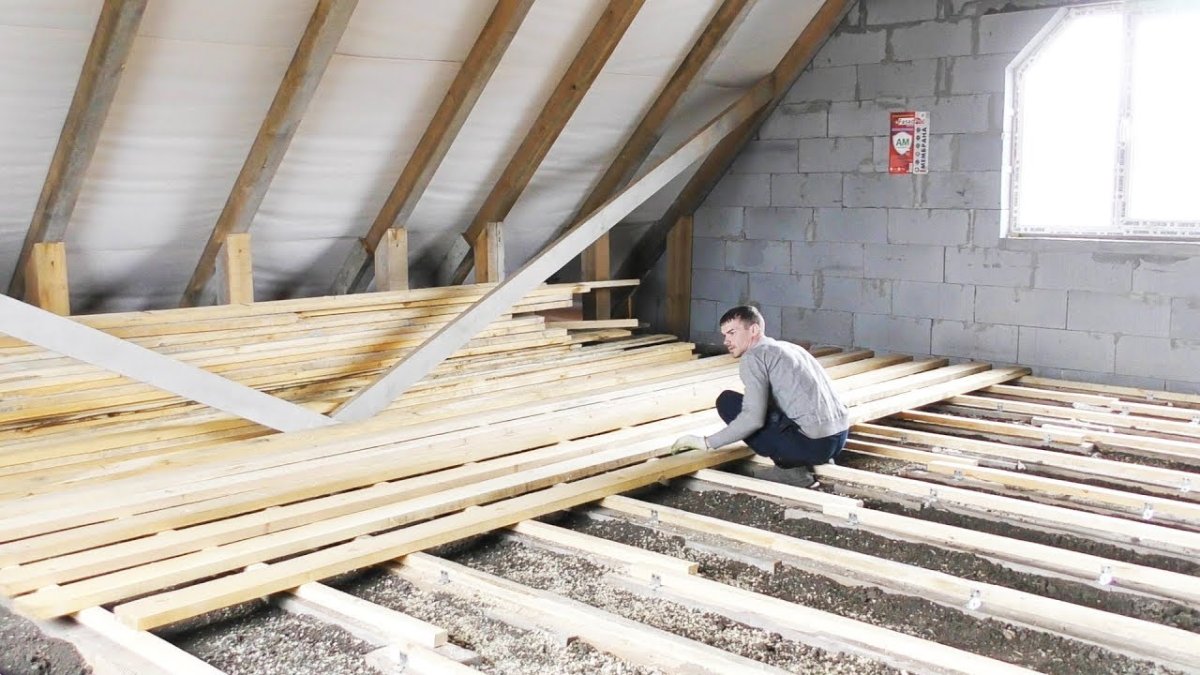 Деревянное перекрытие мансарды