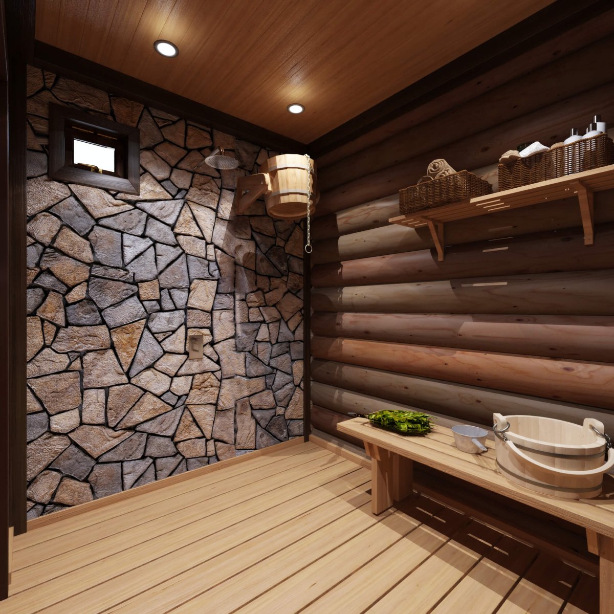 Отделка сауны