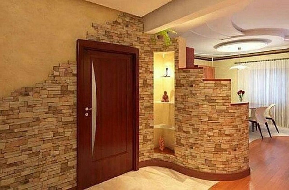 Отделка стен декоративным камнем