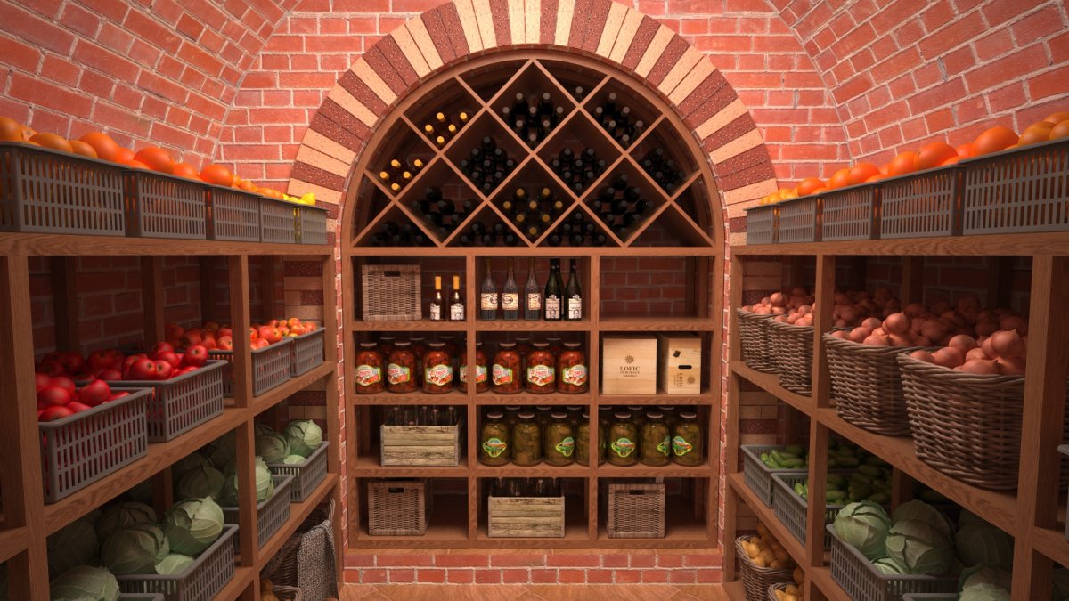 Интерьер подвала в частном доме