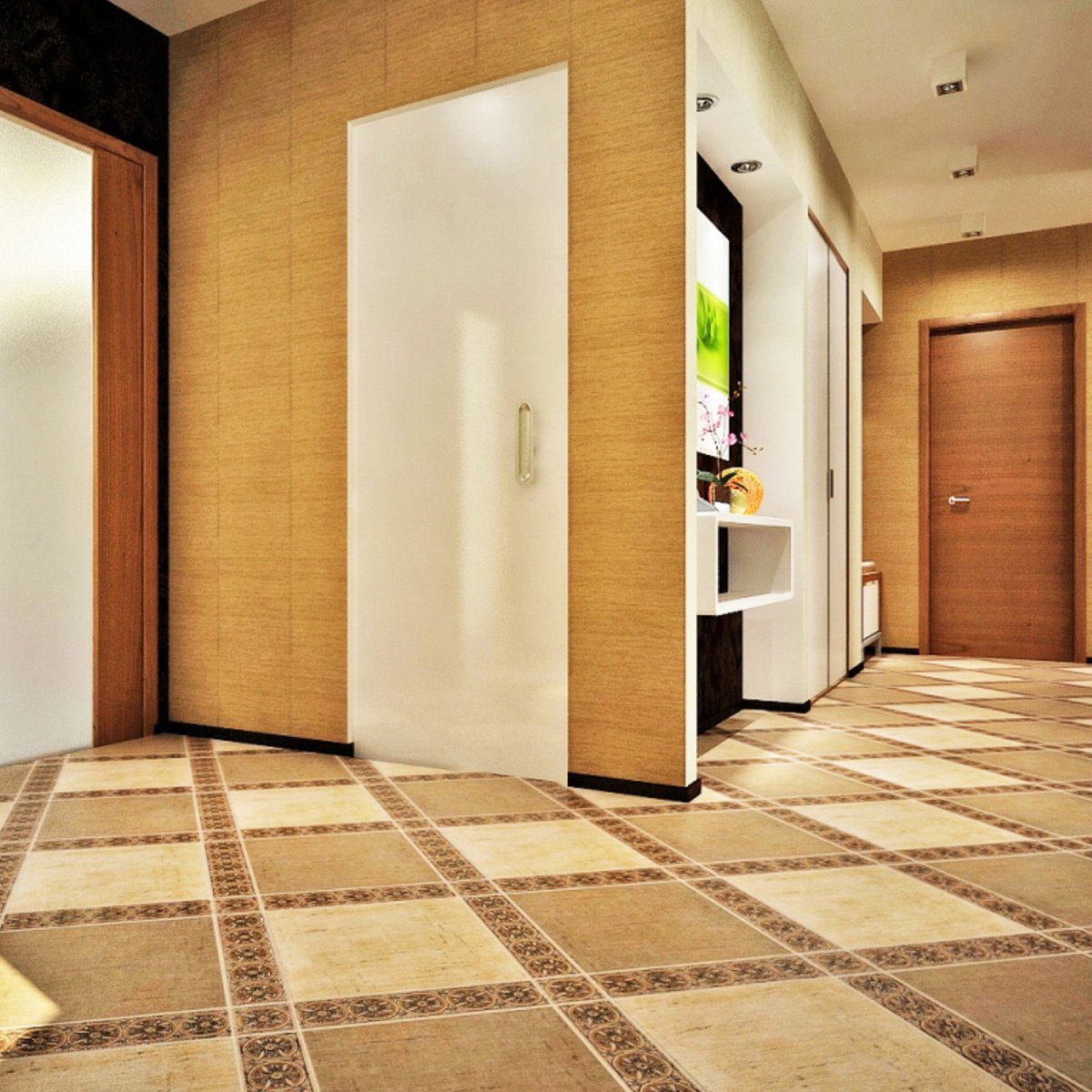 Плитка ковер в прихожую