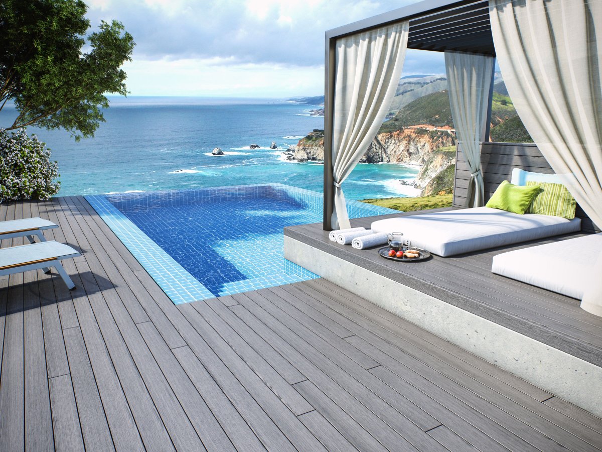 Вилла с верандой у бассейна