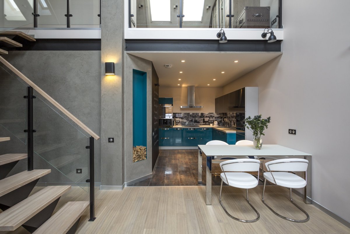 Двухуровневая квартира в стиле лофт