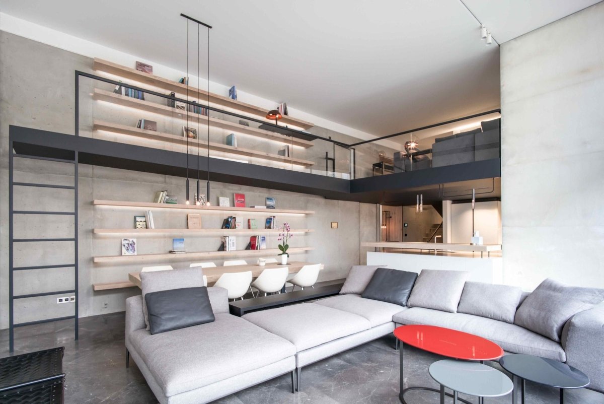 Двухуровневый лофт 60 кв м