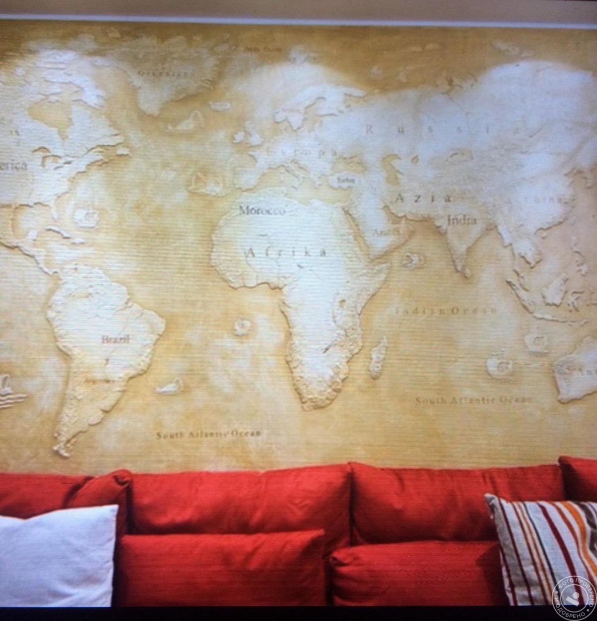 Венецианская штукатурка карта мира фото