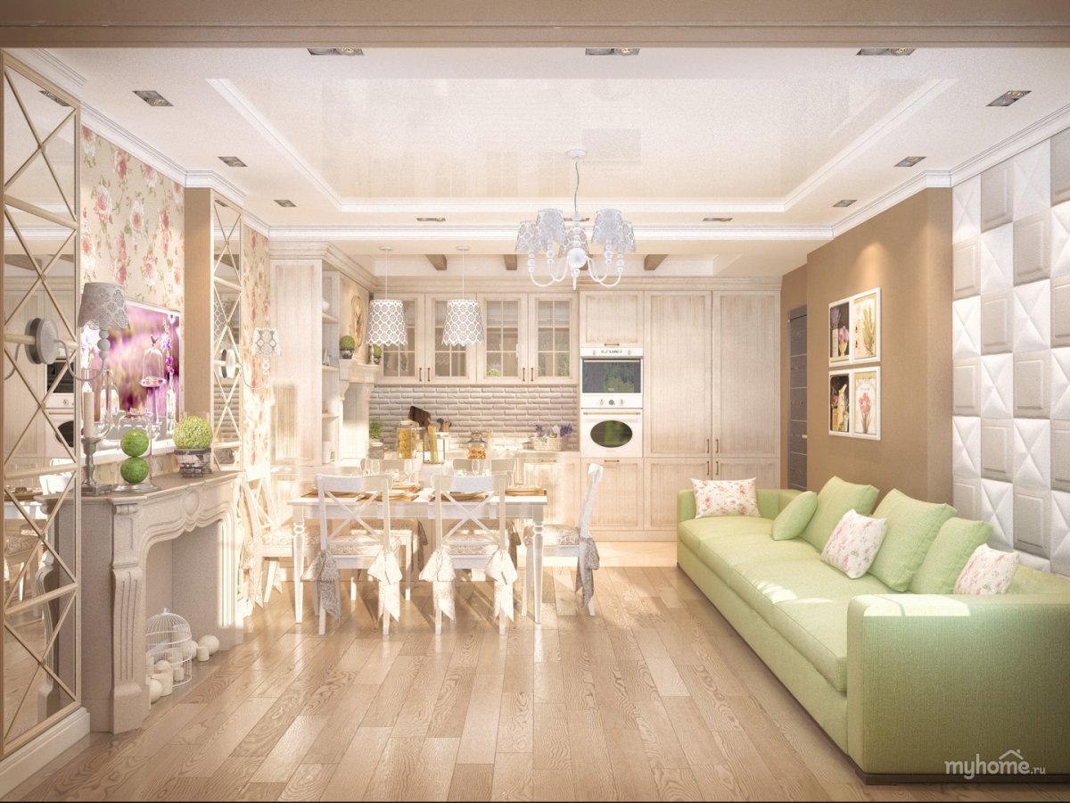 Кухня в пастельных тонах