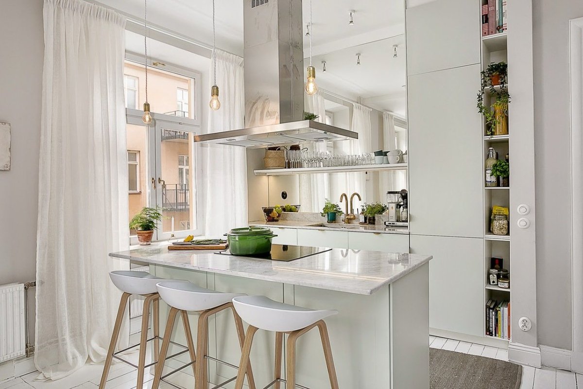 Студия кухня-гостиная дизайн