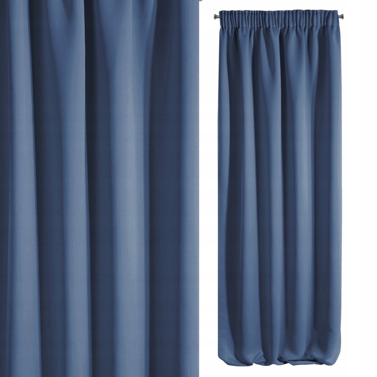 Шторы темно синие плотные