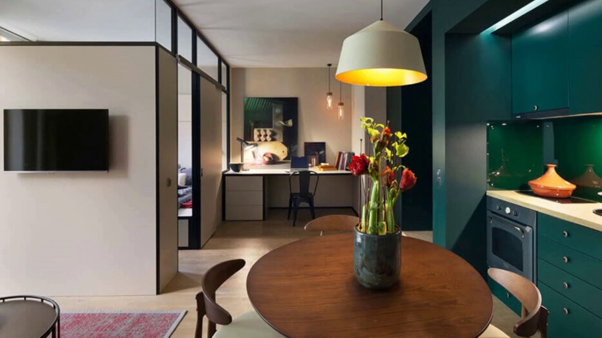 Кухня и спальня в одной комнате