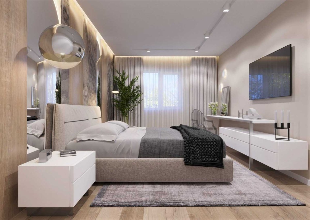 Гостиная-спальня интерьер 2022 года