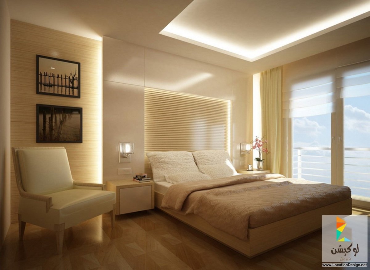 Потолки из гипсокартона с подсветкой для спальни