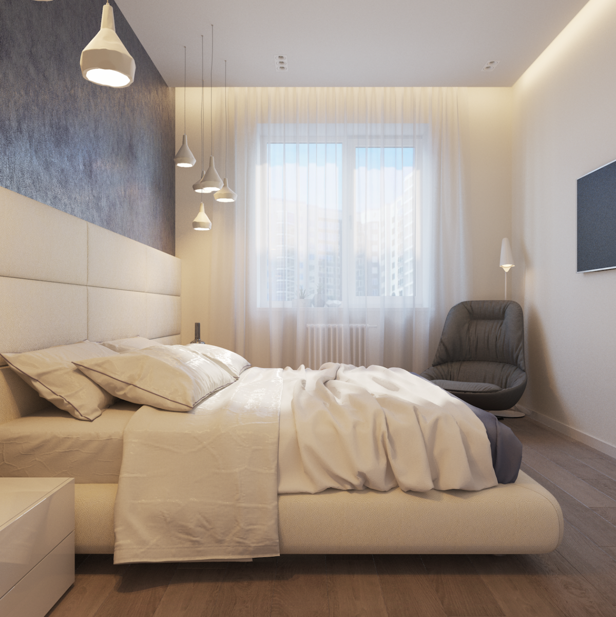 Освещение в спальне 3х6