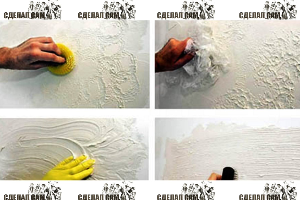 Узоры на штукатурке шпателем