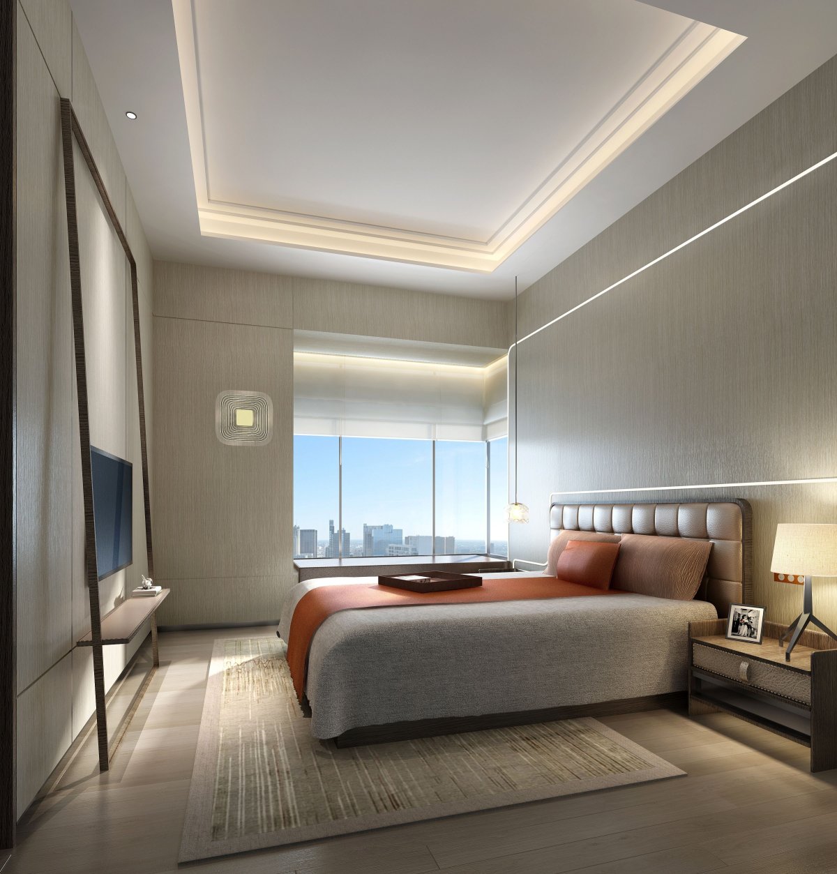 Потолок в спальне