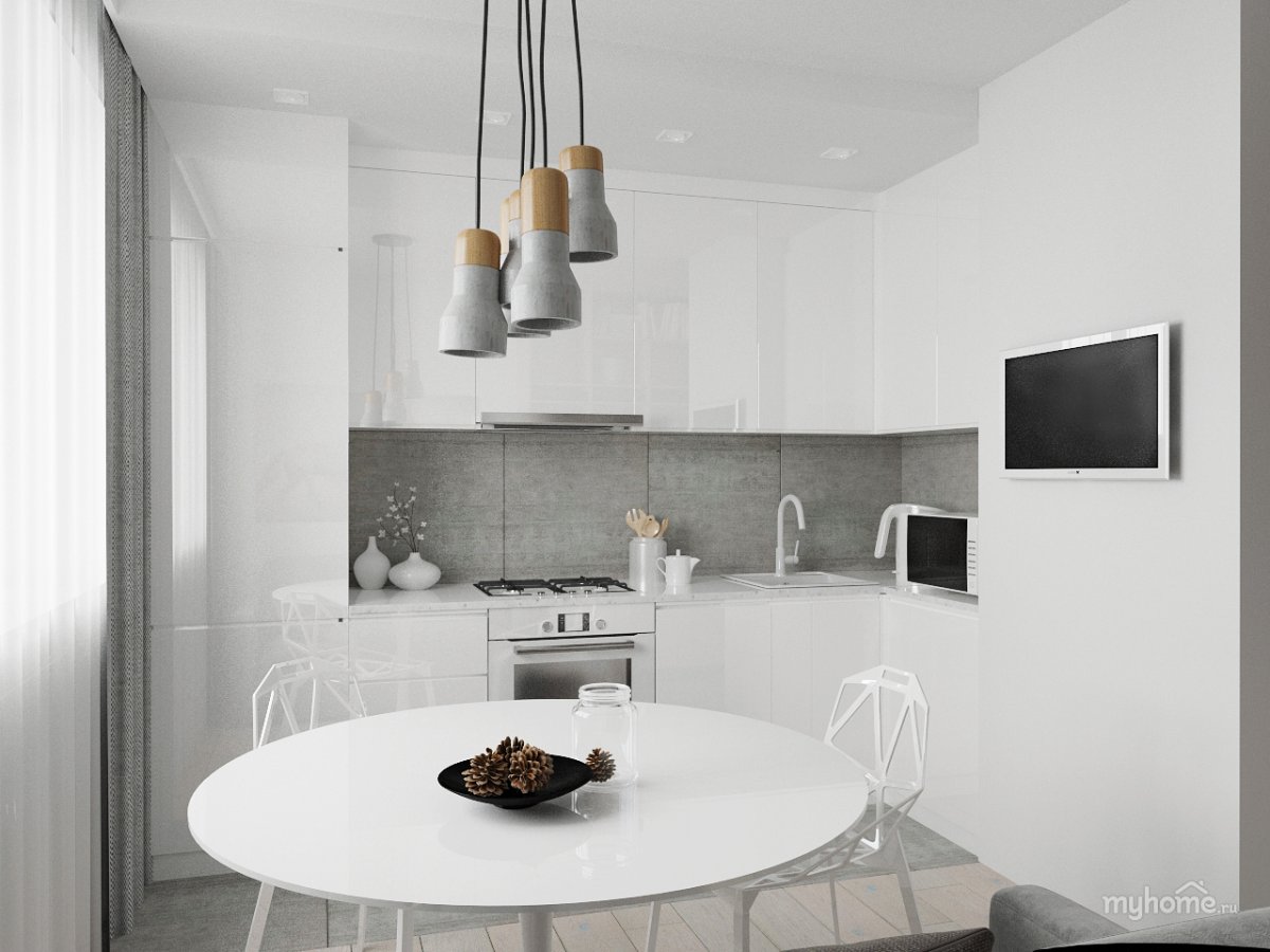 Кухня в однокомнатной квартире