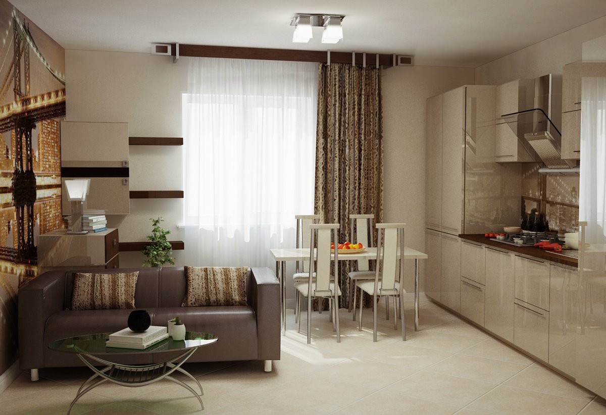 Кухня гостиная 15 кв планировка