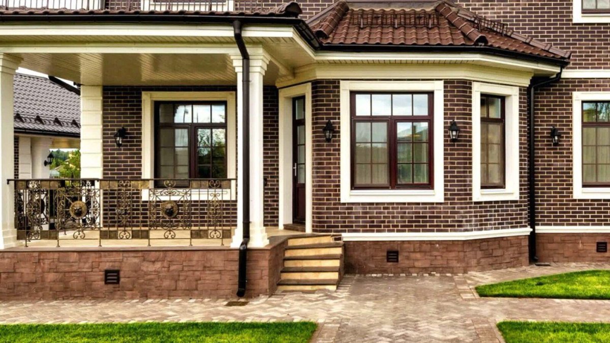 Комбинированные кирпичные фасады