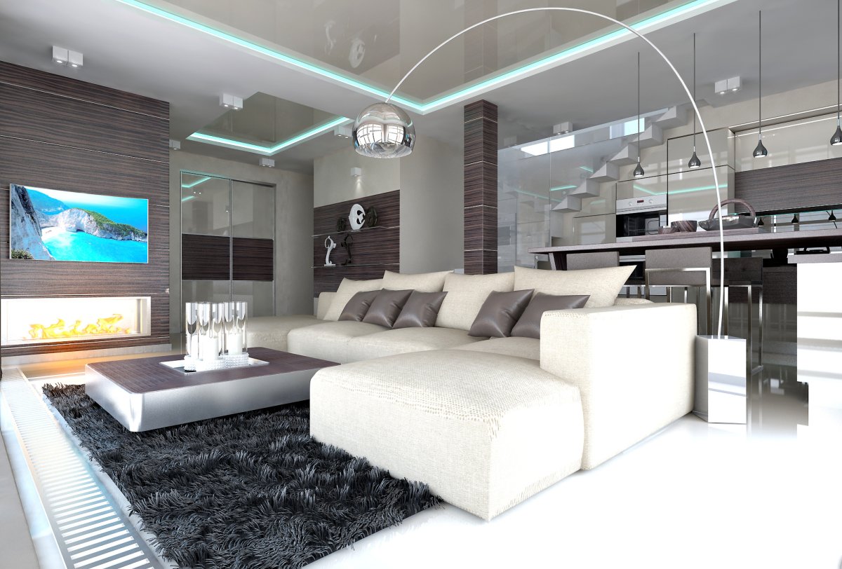 Стиль хайтек в интерьере квартиры фото