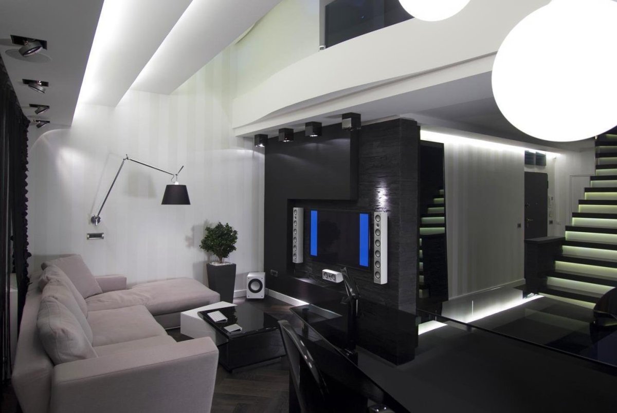 Квартира в стиле хайтек 50s