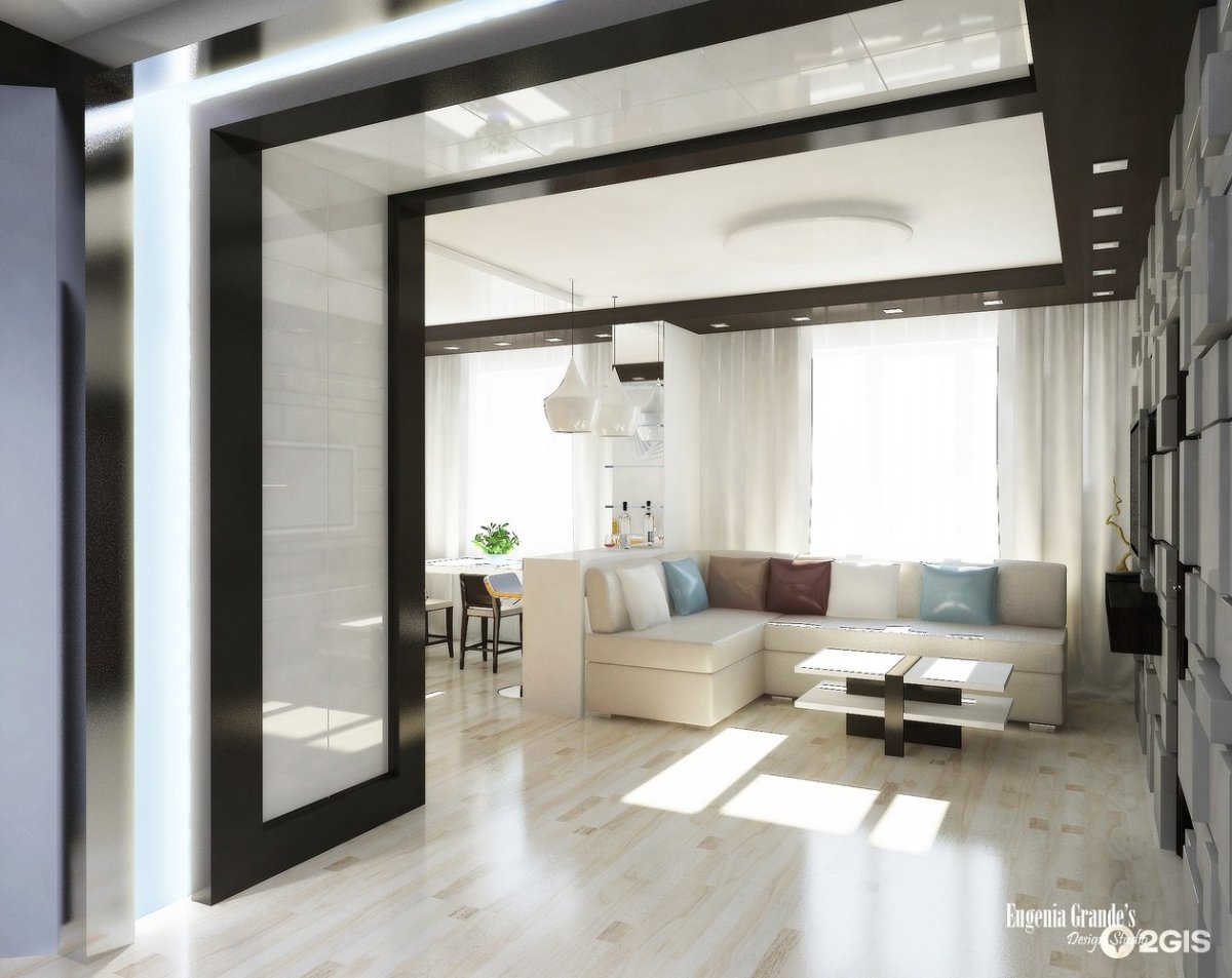 Квартира студия в стиле хайтек