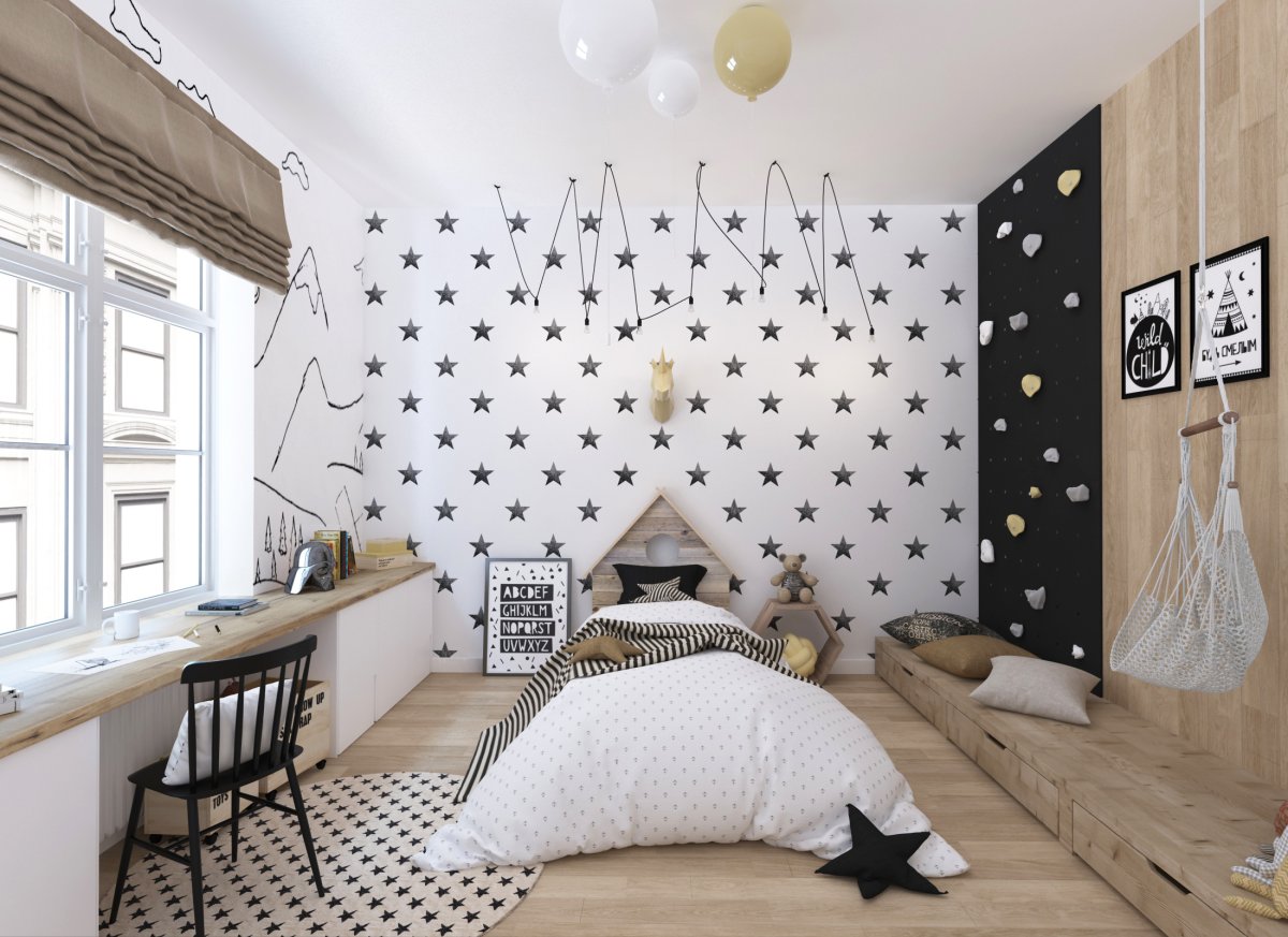 Спальня для мальчика в футбольном стиле