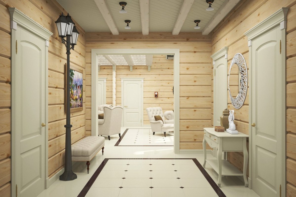 Прихожая в деревянном доме