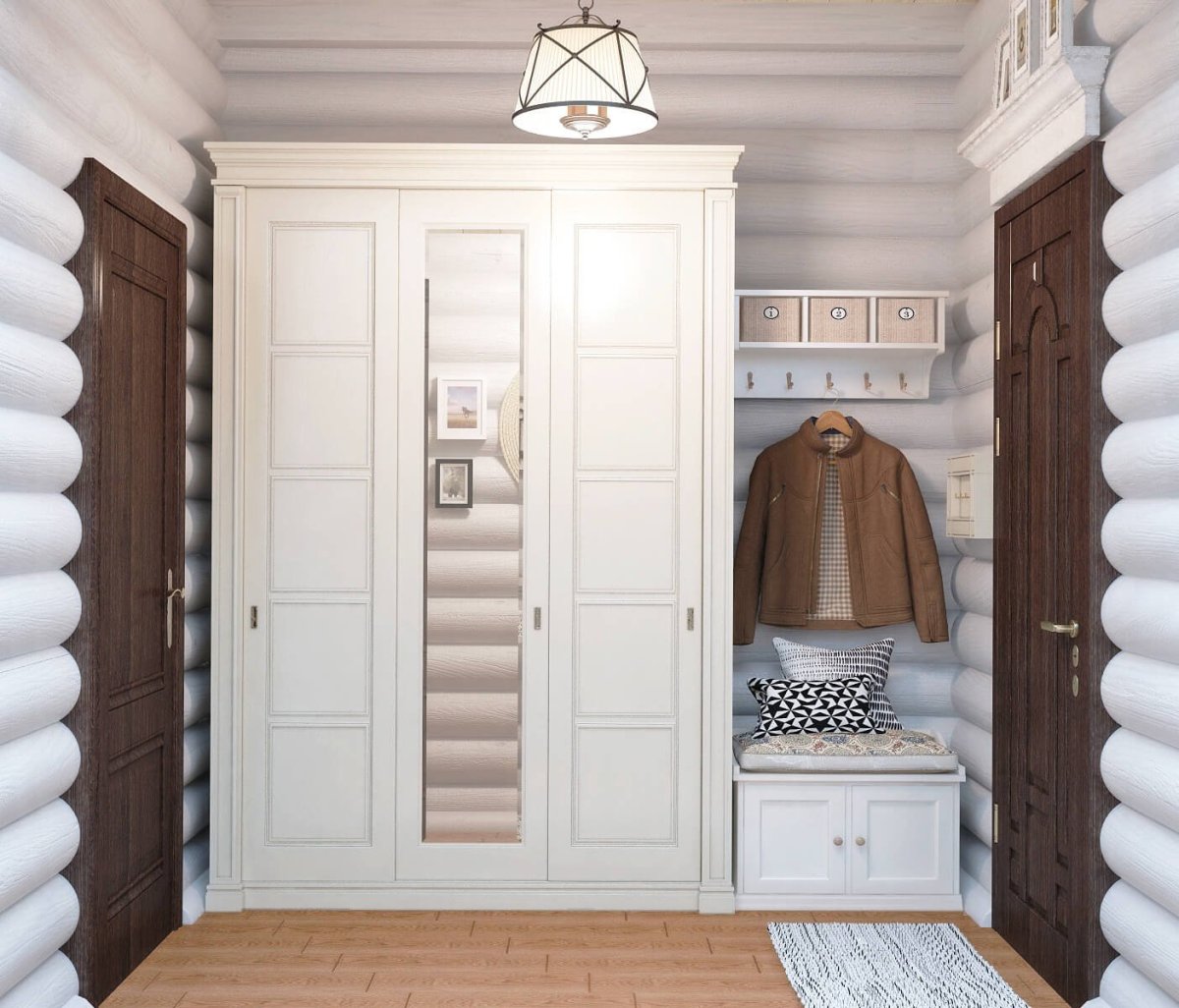 Прихожая в деревенском стиле