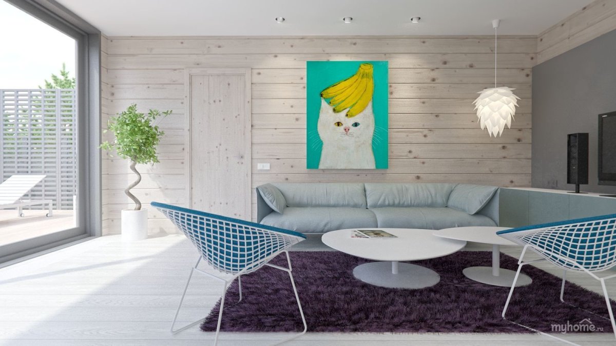 Интерьер бани в скандинавском стиле