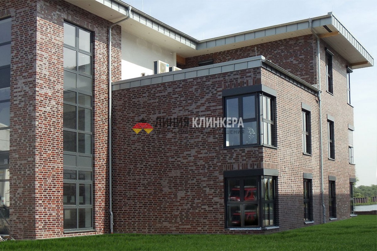 Гибкий кирпич на сетке для фасада