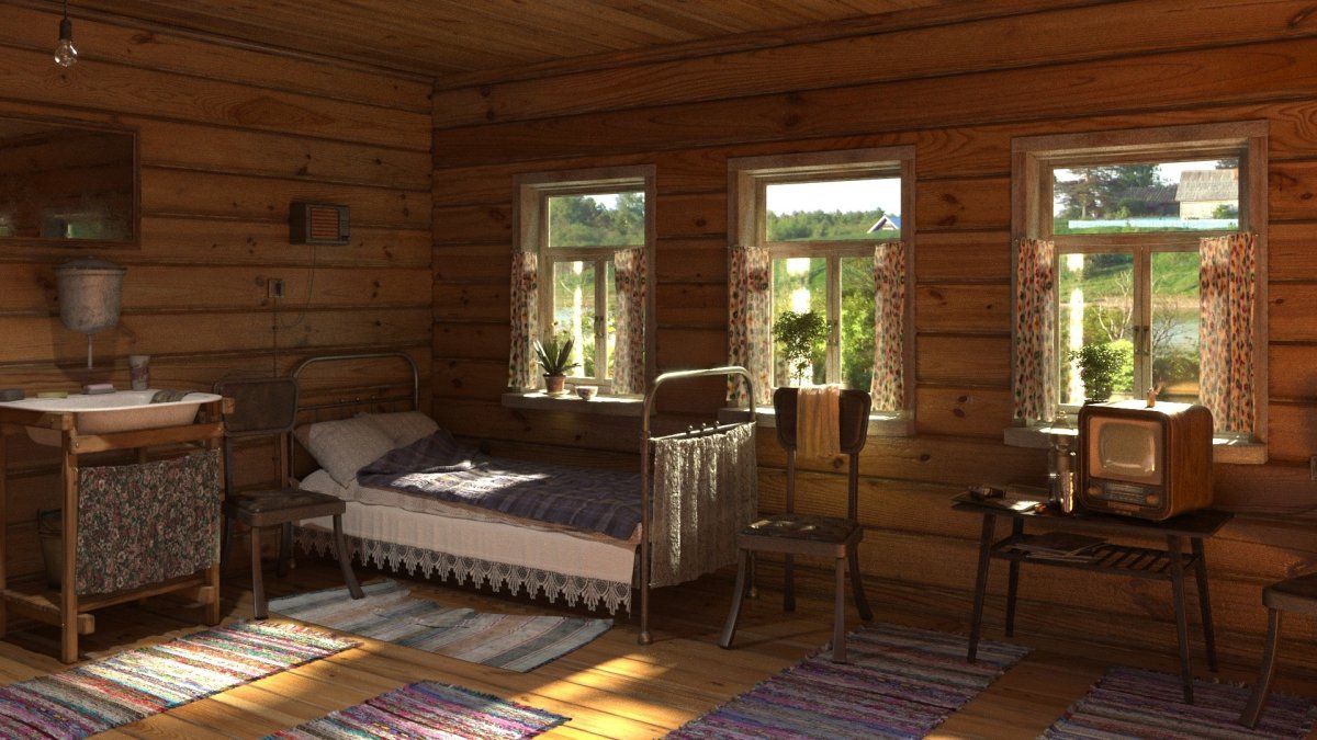 Комната в Старом деревенском доме