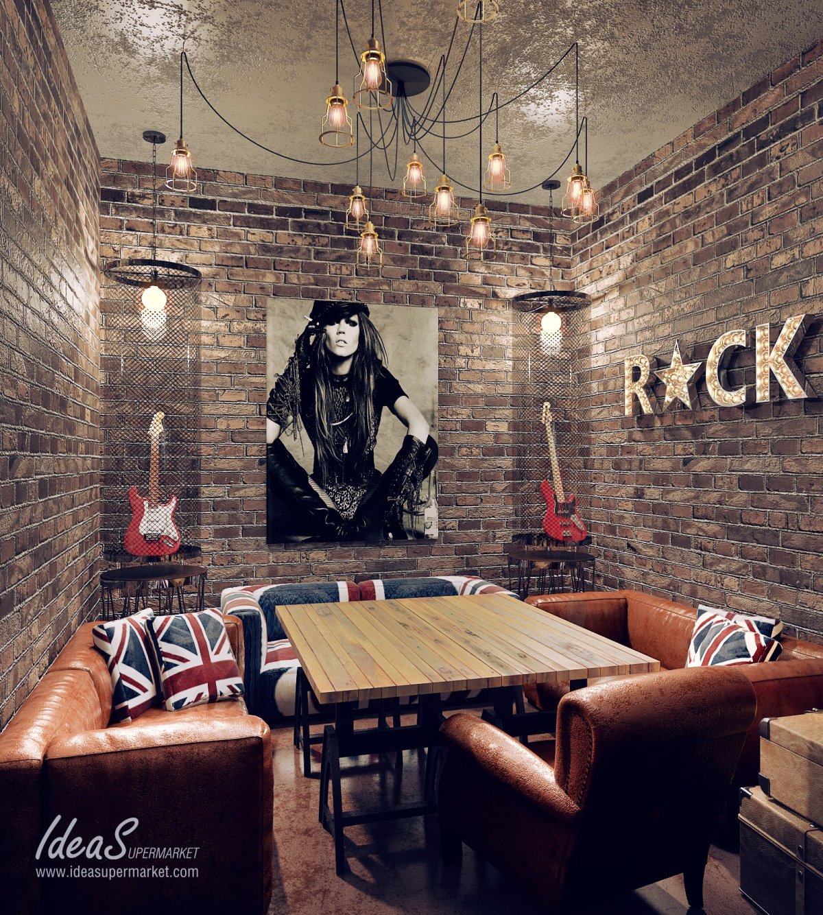 Интерьер в стиле рок