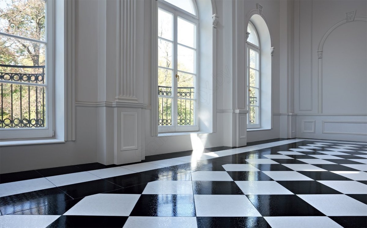 Черно белая плитка для пола